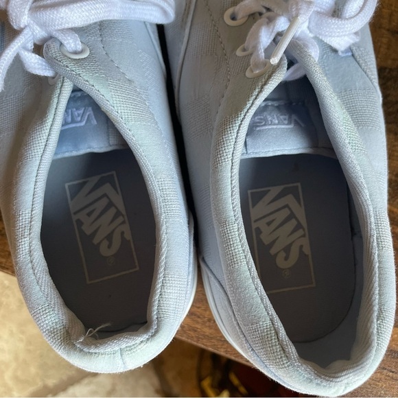 Van Canvas Baby Blue Shoes platform Size 8 - Picture 6 of 7